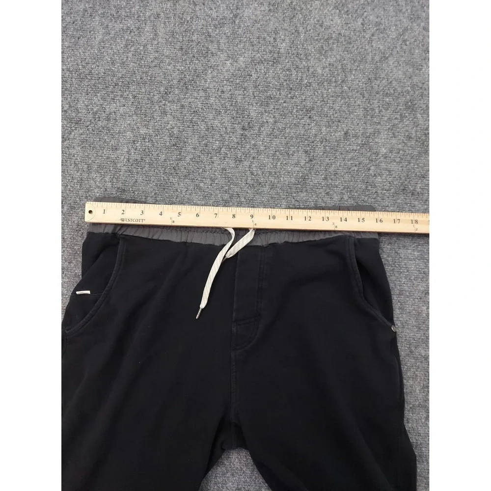 Vuori Balboa Jogger Sweat Pants Mens XL Black Gray Drawstring Waist Pockets Gym